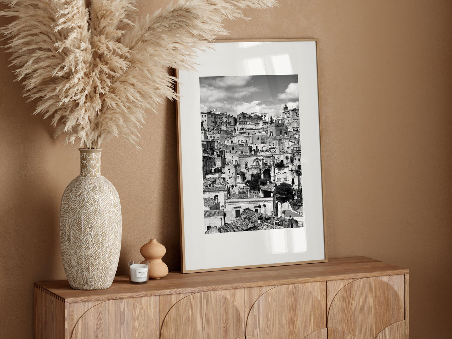 Black and White Matera Cityscape IV | Italy Photography Print - Departures Print Shop