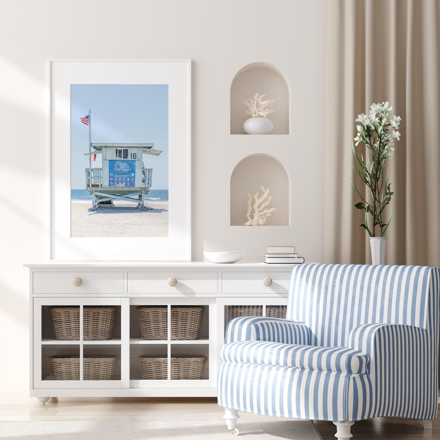 Lifeguard Station Beach Print III