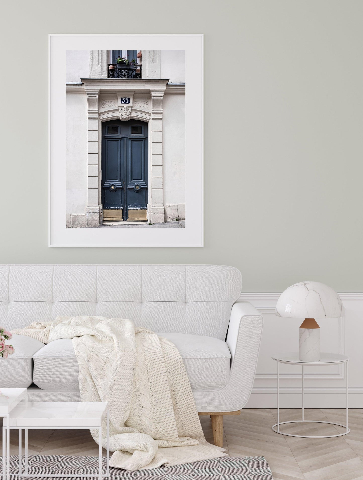 Gray Paris Door Print | Paris Photography Print - Departures Print Shop