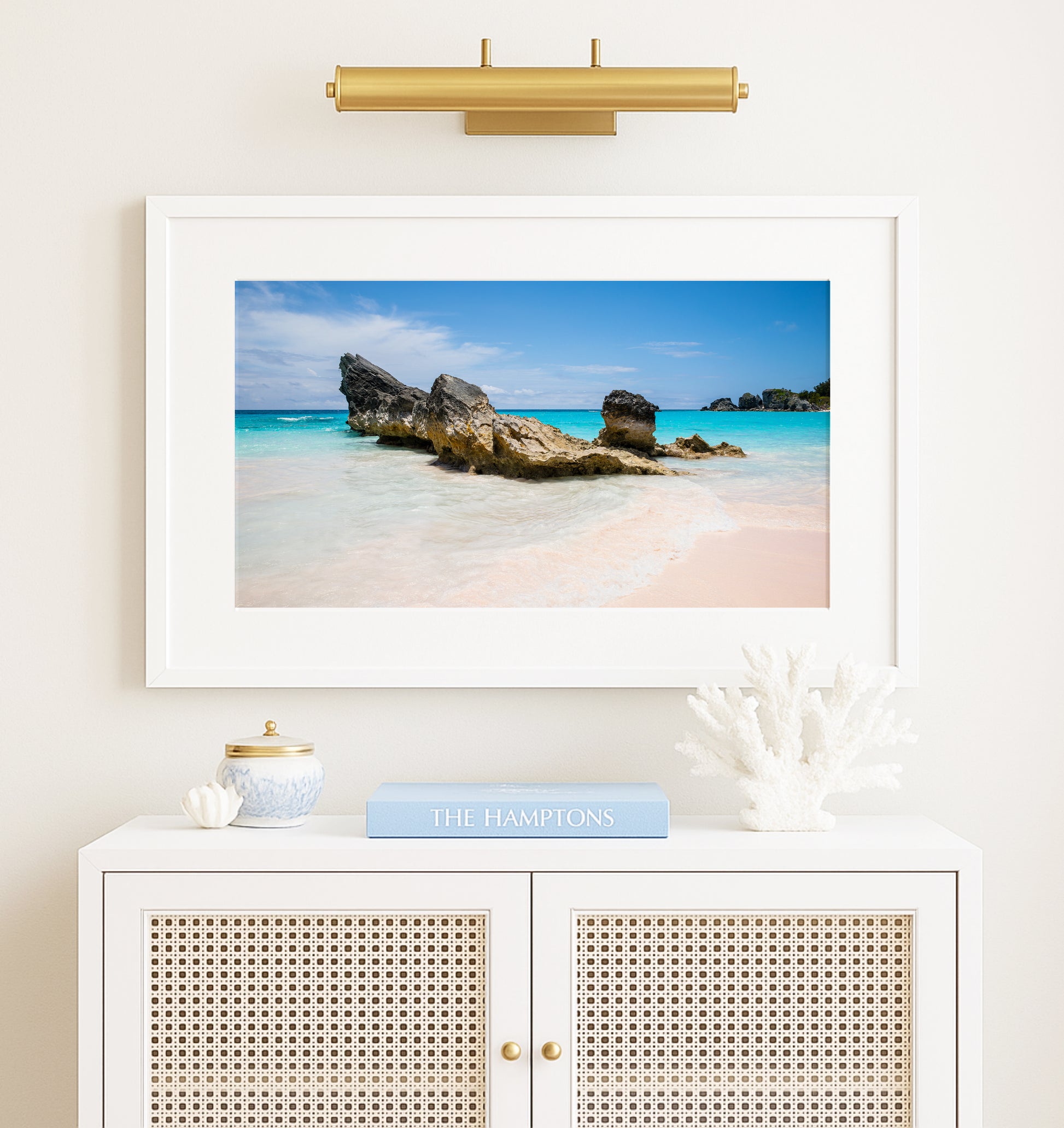 Pink sand beaches of Horseshoe Bay Bermuda travel Photography prints