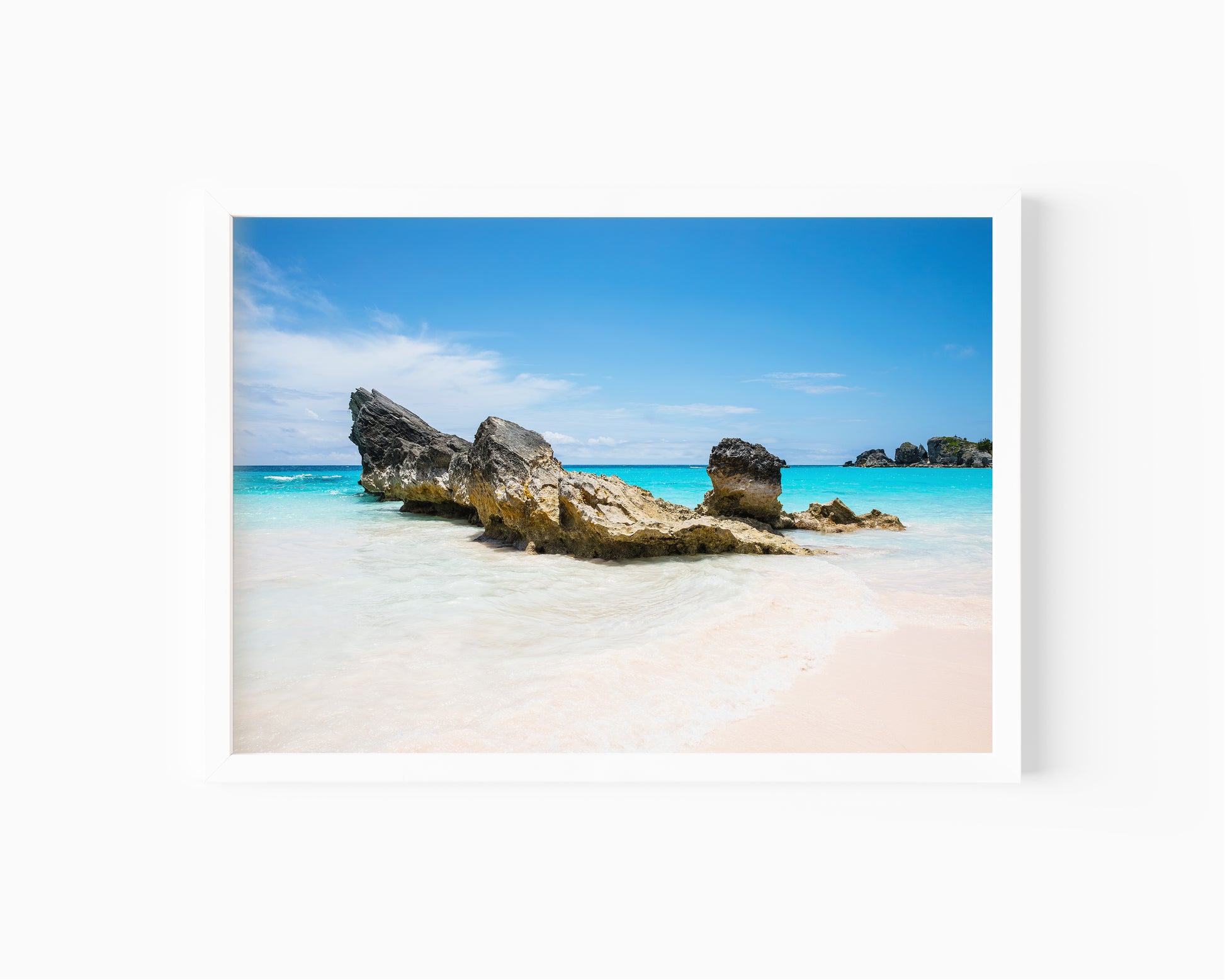 Pink sand beaches of Horseshoe Bay Bermuda travel Photography prints