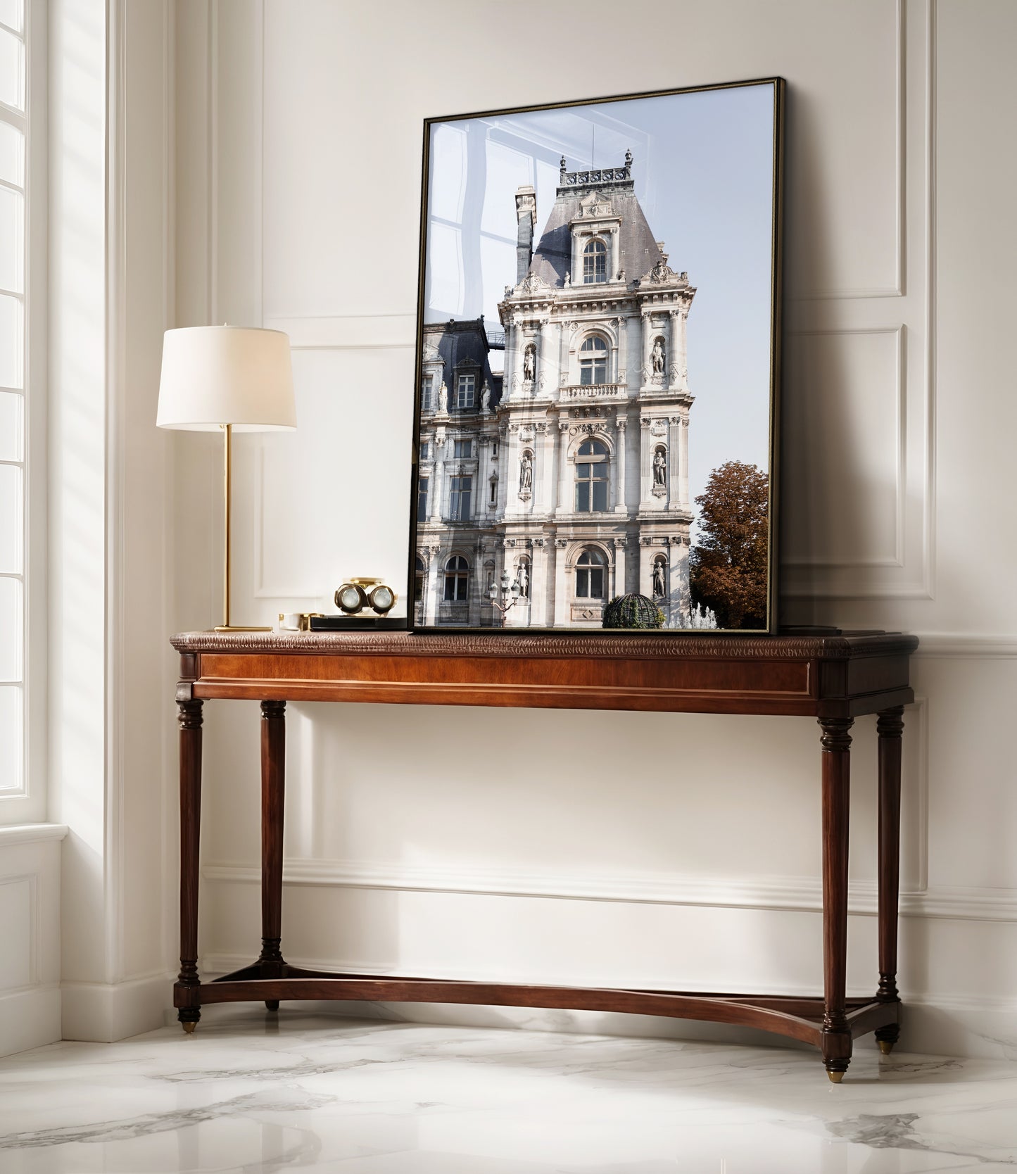 Paris architecture print highlighting the timeless beauty of Parisian facades.