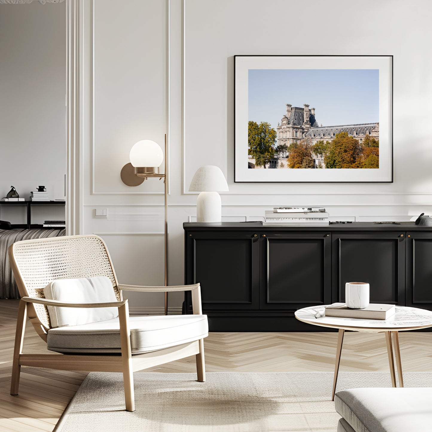 Paris In The Fall | Louvre Museum Print