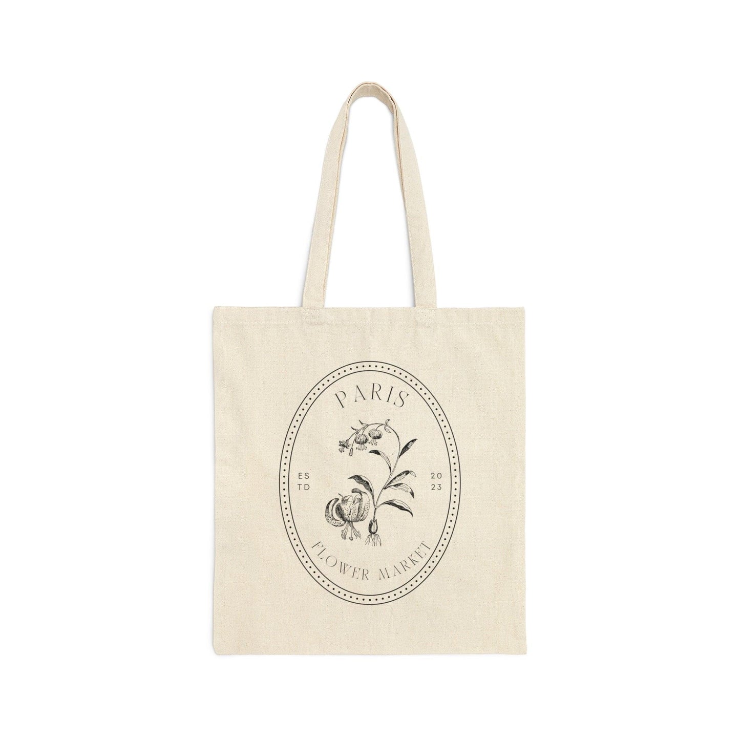 Paris Flower Market Canvas Tote Bag - Departures Print Shop