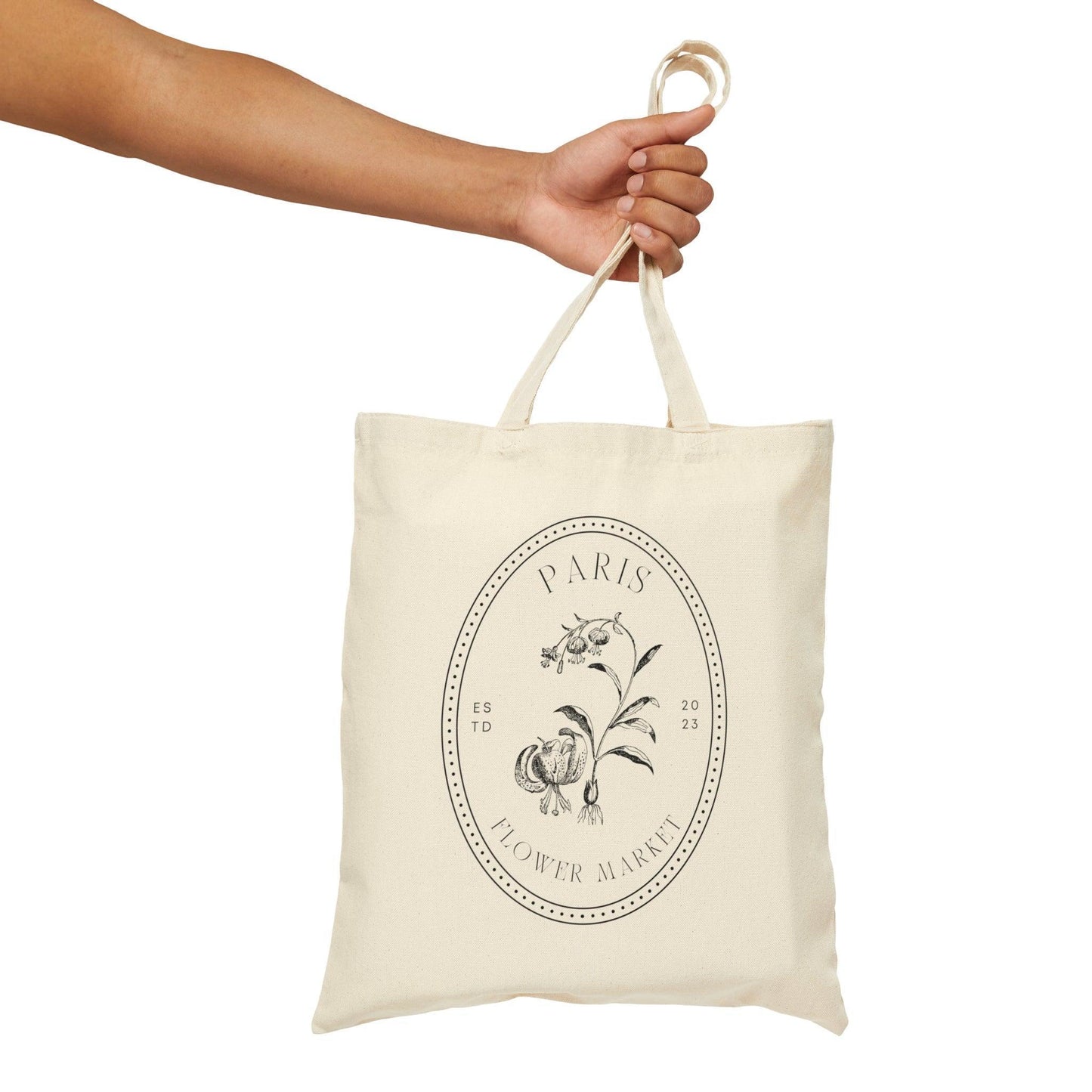 Paris Flower Market Canvas Tote Bag - Departures Print Shop