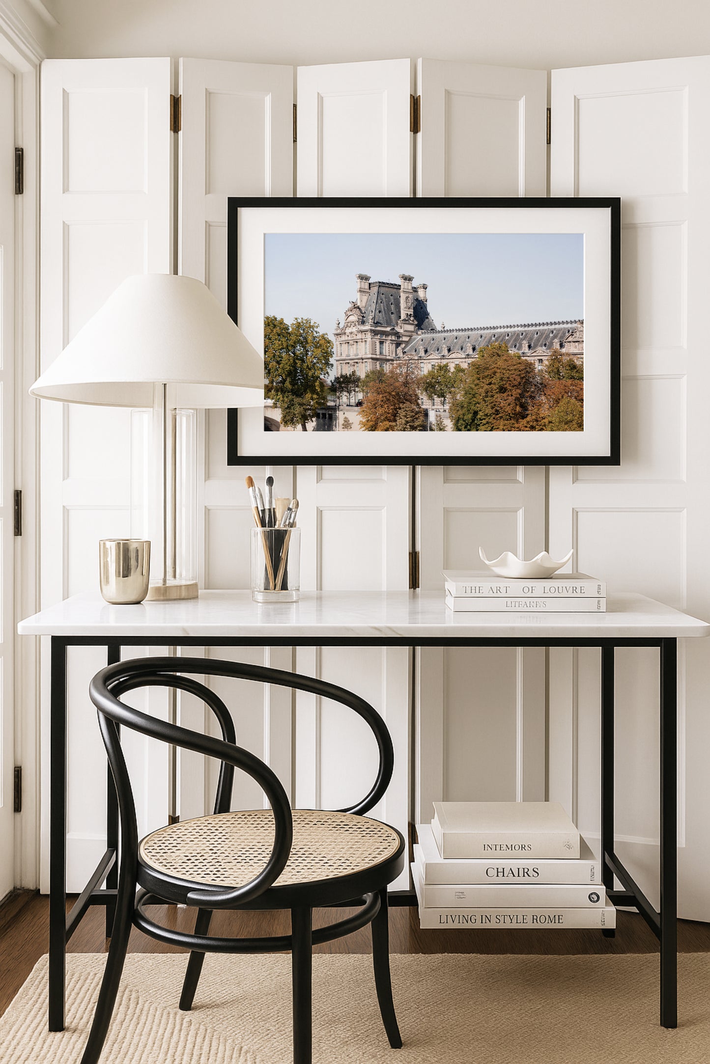 Paris In The Fall | Louvre Museum Print