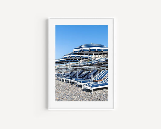 Ruhl Plage Beach Club Umbrellas II | French Riviera Photography Print - Departures Print Shop