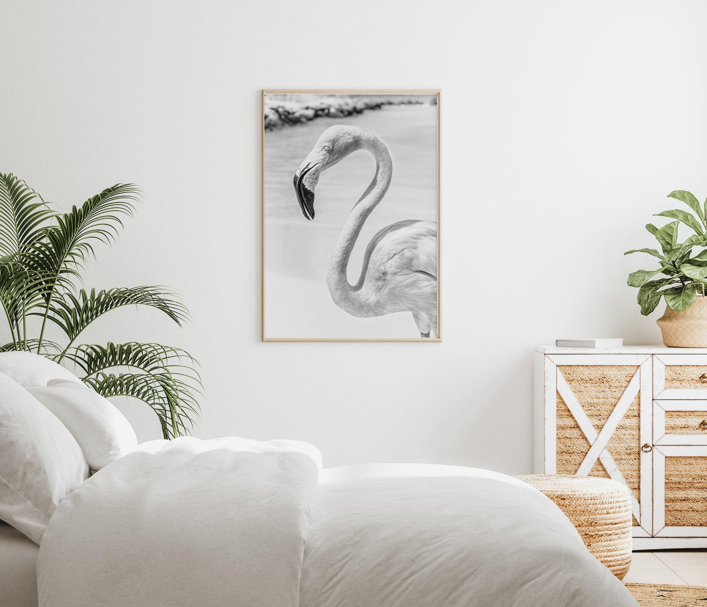B&W Flamingo II | Beach Print - Departures Print Shop