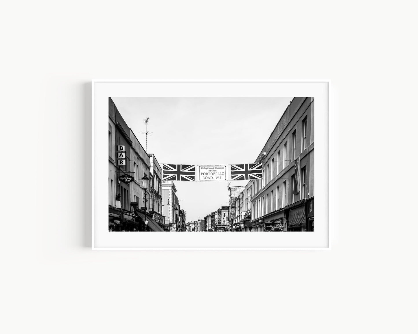 B&W Portobello Road Market | London Print - Departures Print Shop