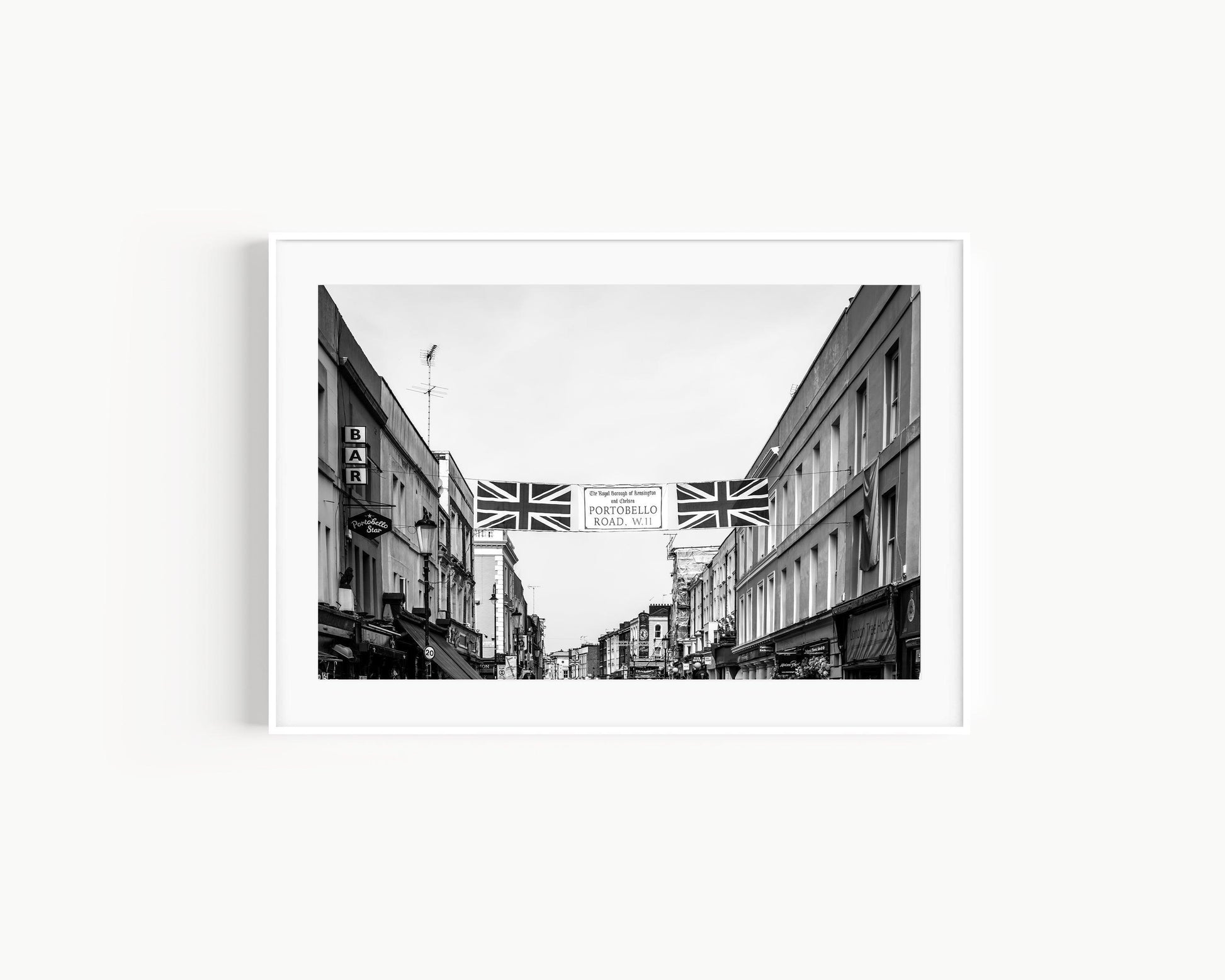 B&W Portobello Road Market | London Print - Departures Print Shop