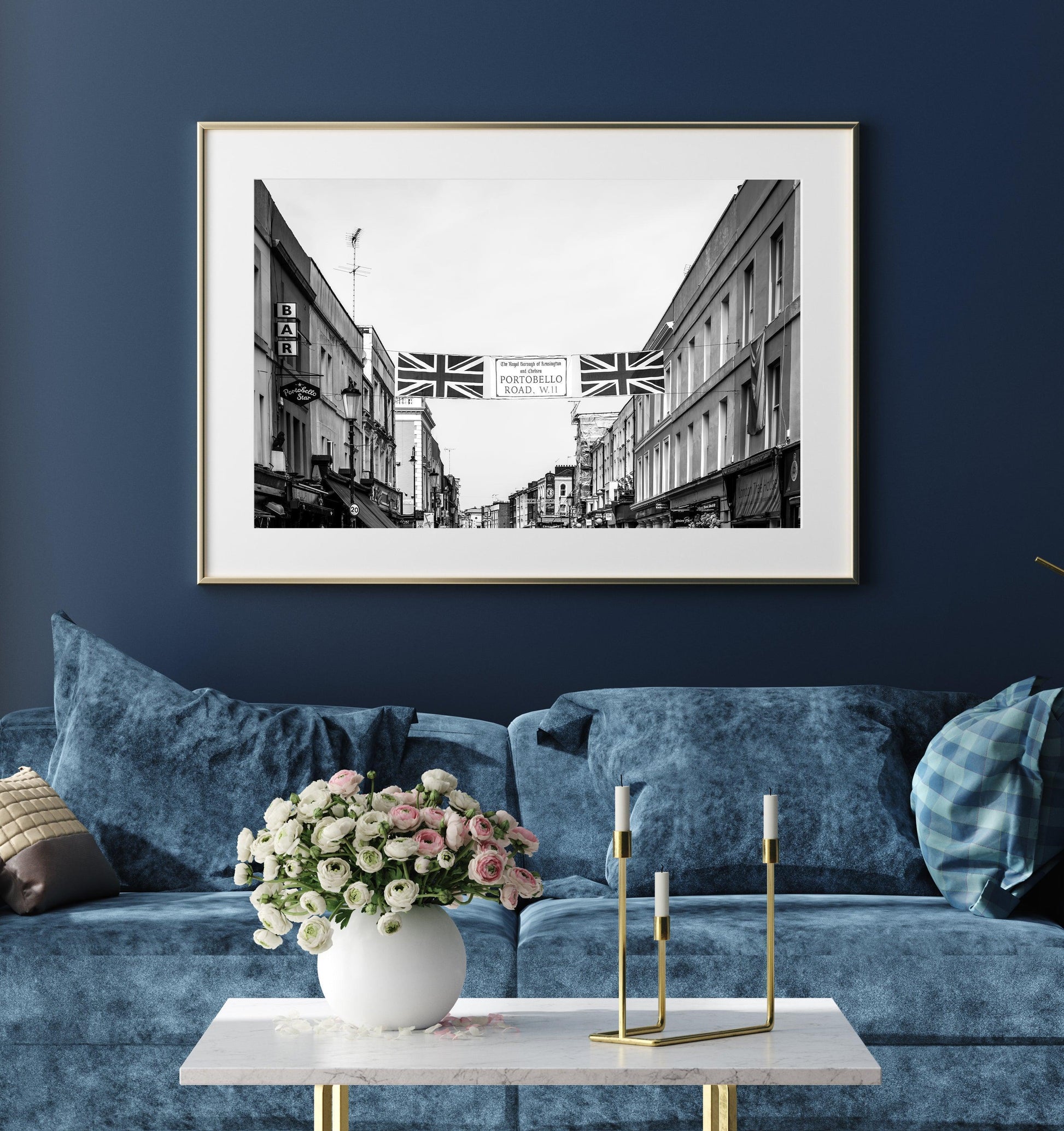 B&W Portobello Road Market | London Print - Departures Print Shop