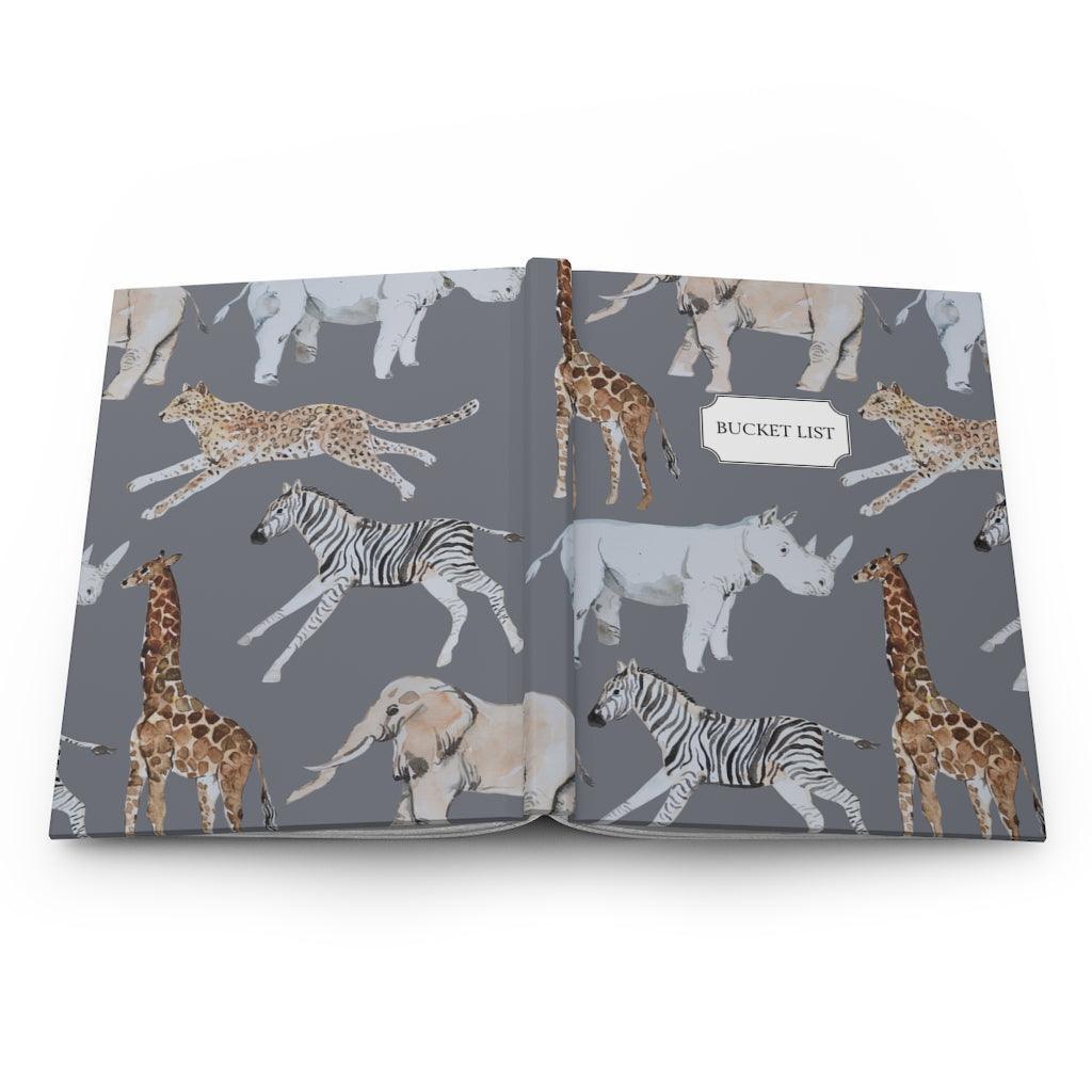 Tanzania Bucket List | Animal Print Notebook - Departures Print Shop