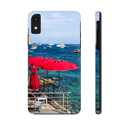 Capri Red Beach Umbrellas Phone Case