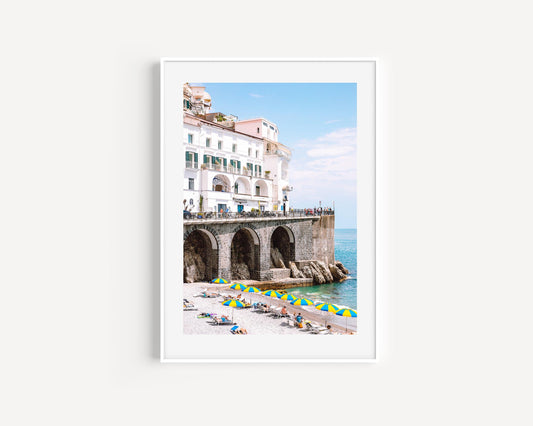 Amalfi Beach Umbrellas | Amalfi Coast Italy Photography - Departures Print Shop
