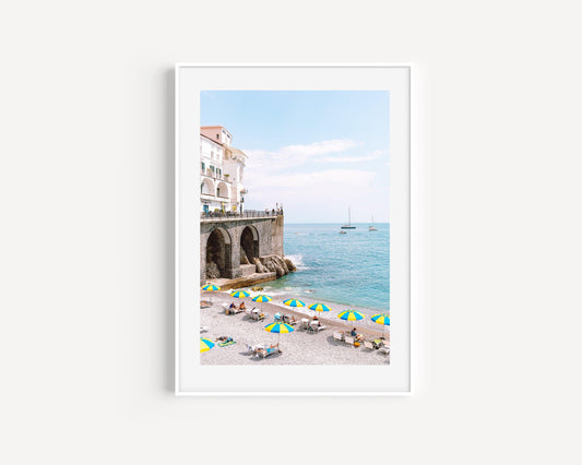 Amalfi Beach Umbrellas II | Amalfi Coast Italy Photography Print - Departures Print Shop