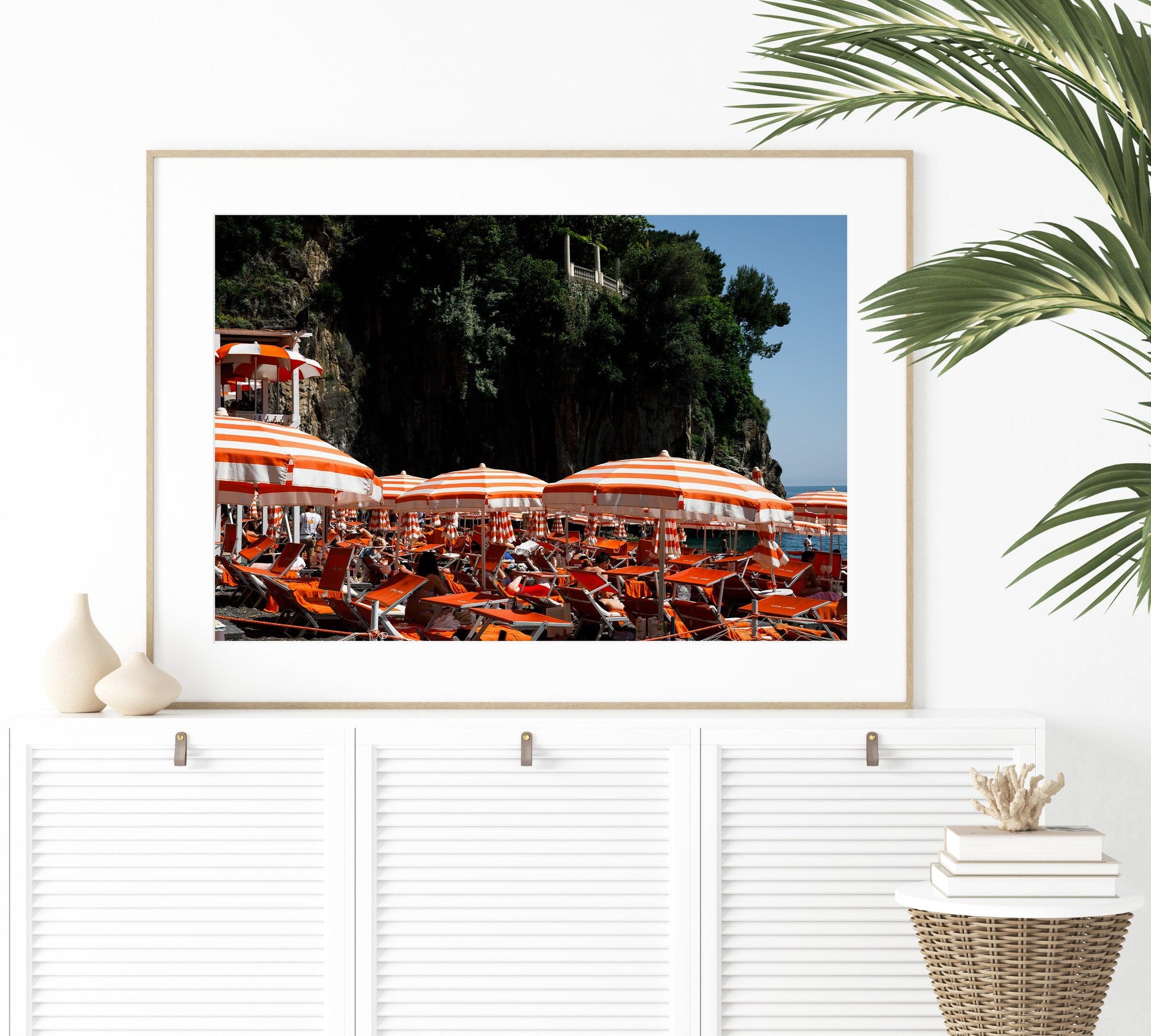 Arienzo Beach Club Umbrellas | Amalfi Coast Italy Photography - Departures Print Shop