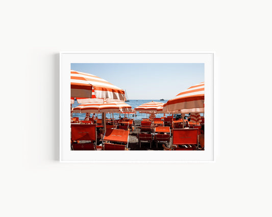 Arienzo Beach Club Umbrellas II | Amalfi Coast Italy Photography - Departures Print Shop