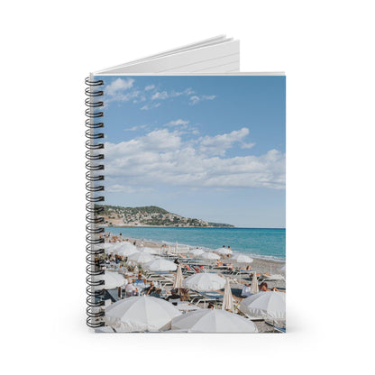 Beaches of Nice France Spiral Notebook - Departures Print Shop