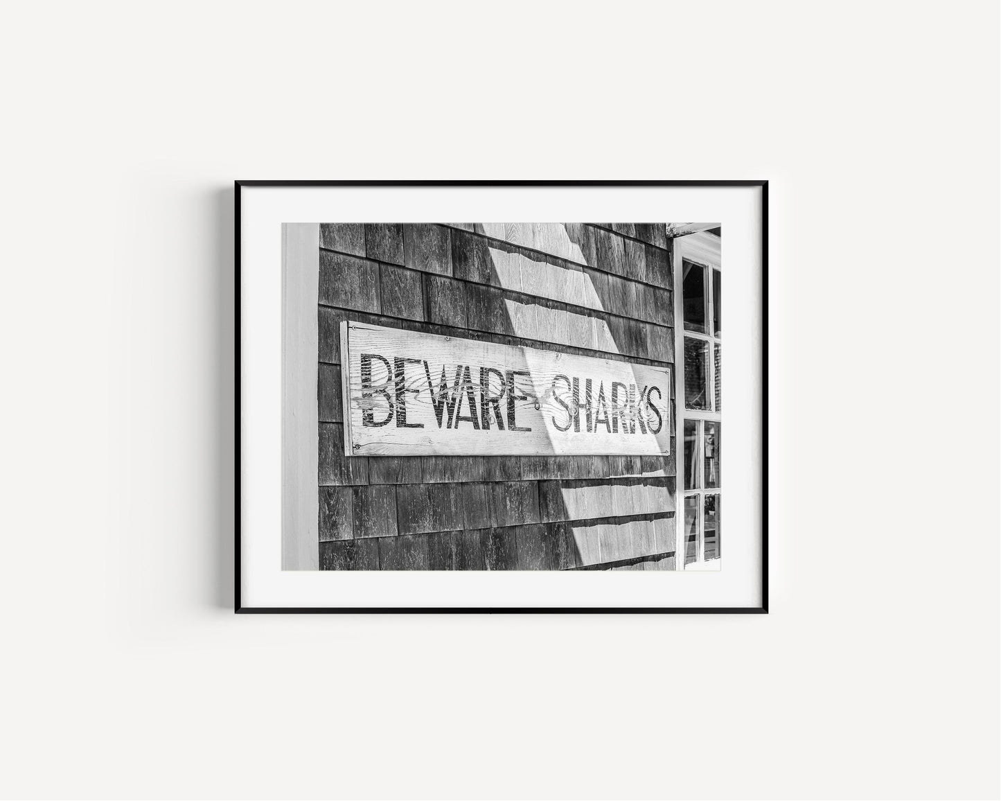 Beware Sharks | Martha's Vineyard Print - Departures Print Shop