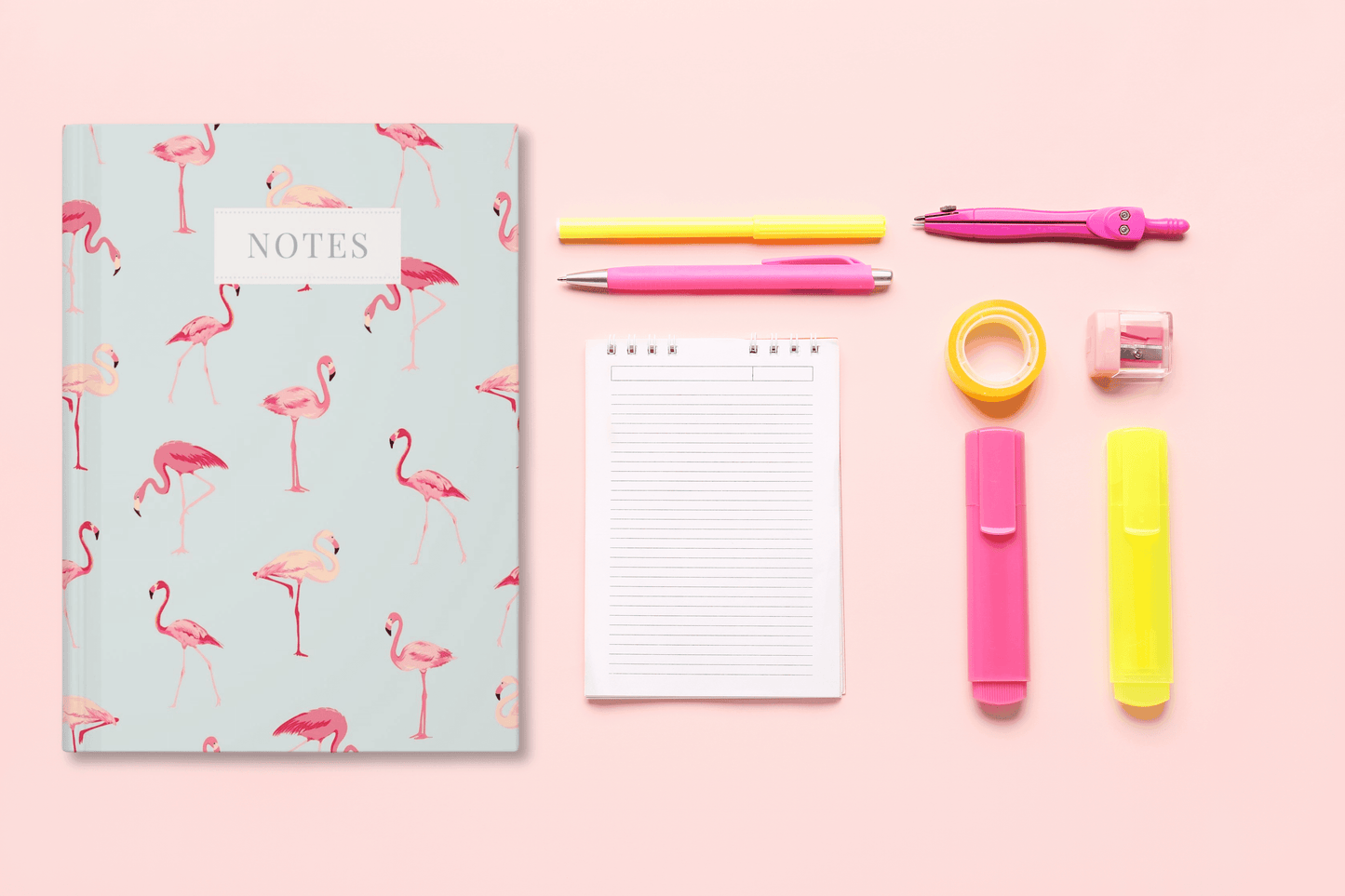 Birds of a Feather | Flamingo Print Notebook - Departures Print Shop