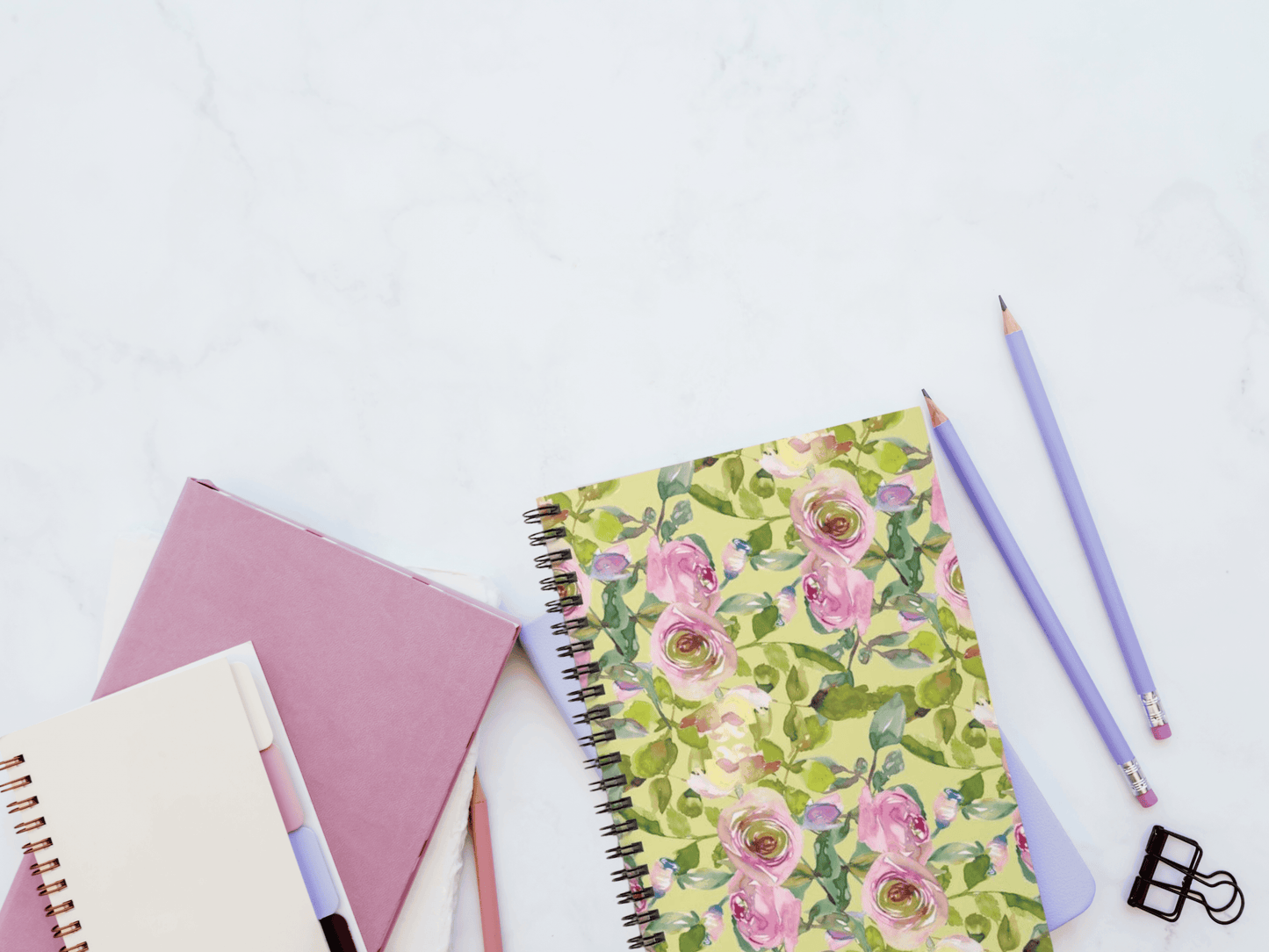 Birmingham | Floral Print Spiral Notebook - Departures Print Shop