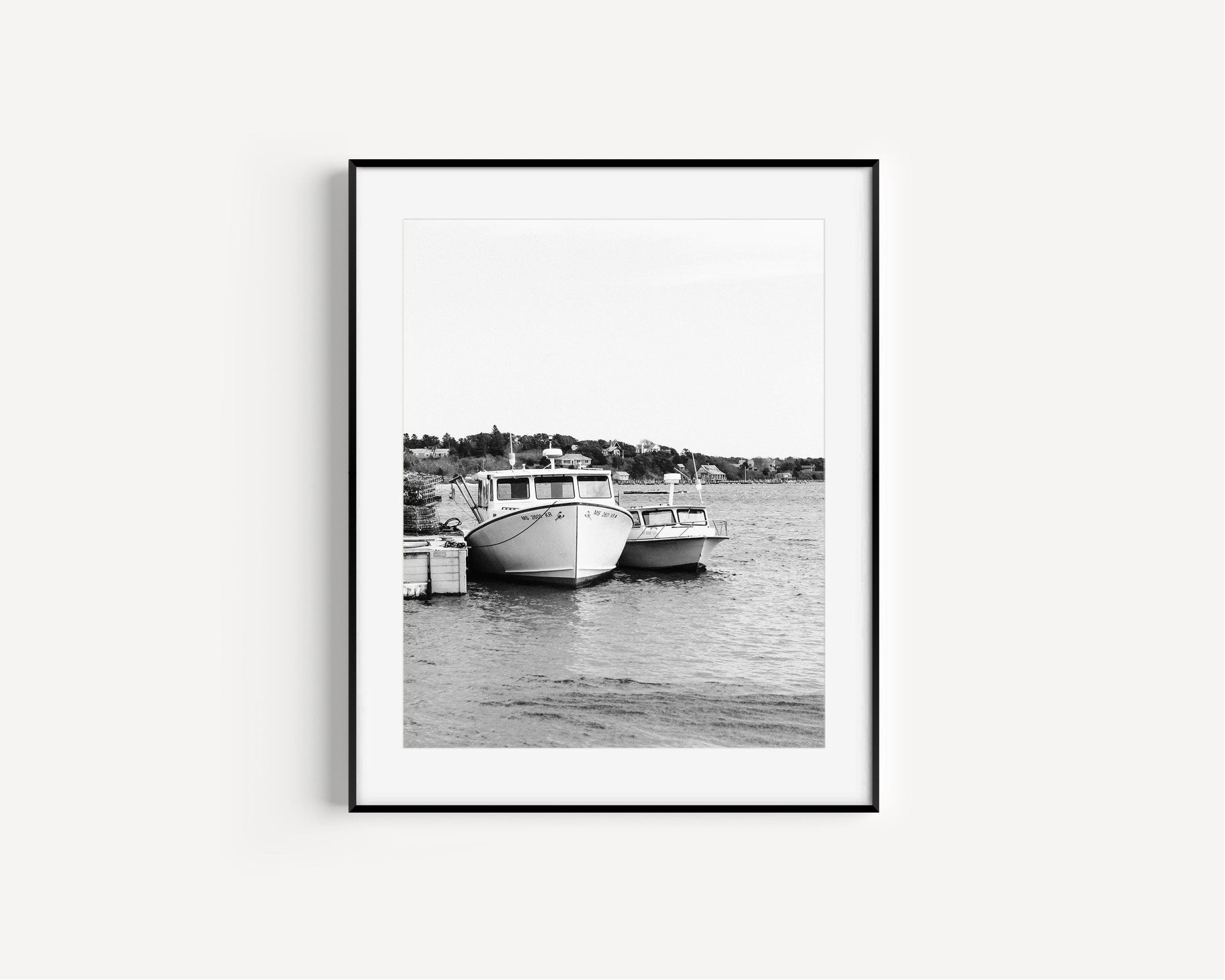 Black and White Boat Photography Print | Beach Photography Print - Departures Print Shop