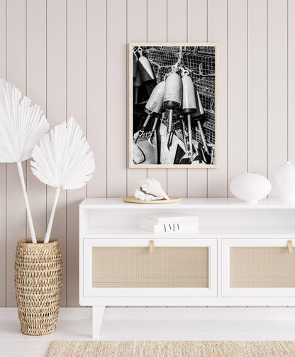 Black and White Buoys Print II - Departures Print Shop