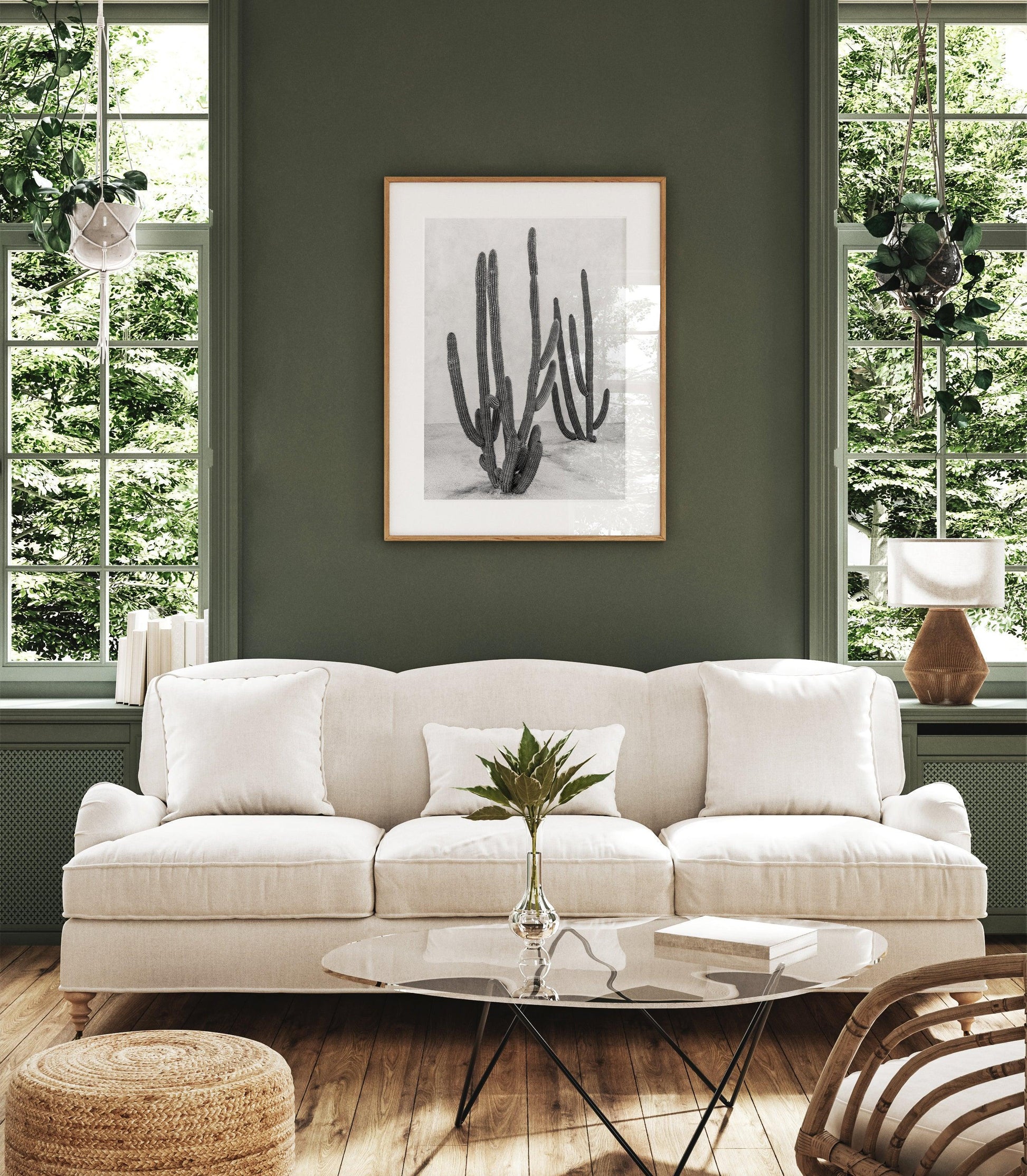 Black and White Cactus Print II | Cabo Mexico Photography Print - Departures Print Shop