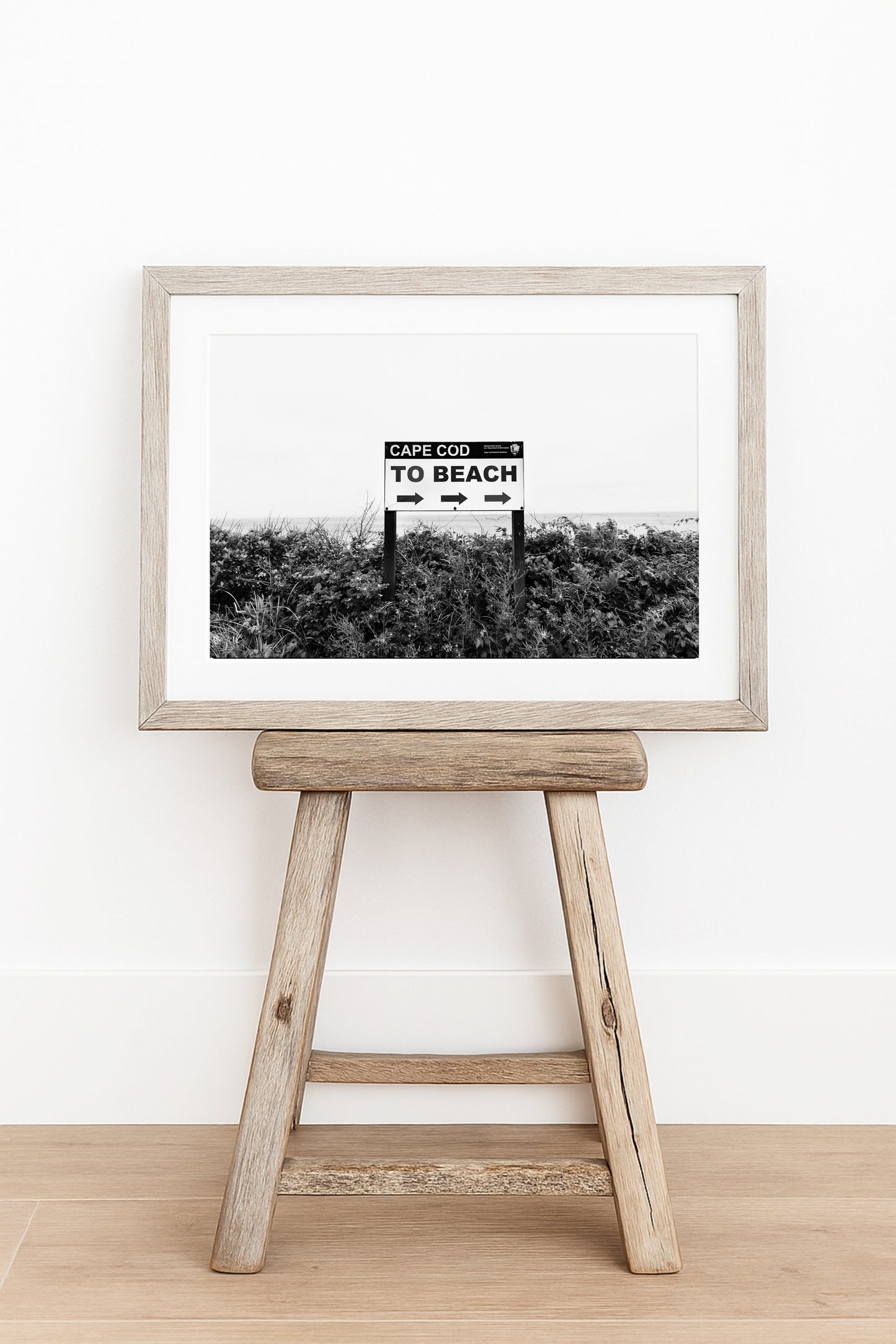 Black and White Cape Cod Beach Print II