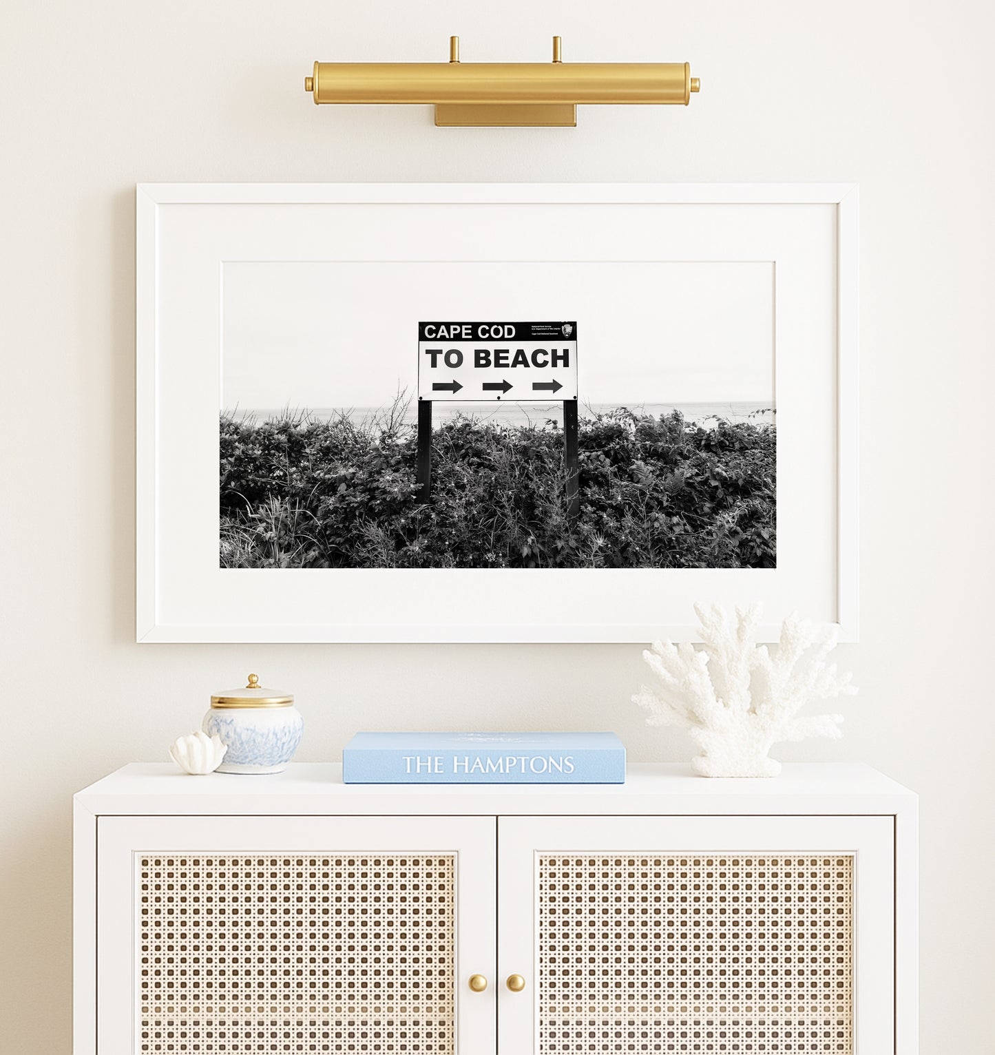 Black and White Cape Cod Beach Print II