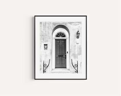 Black and White Charleston Doors Photography Print | Charleston Photography Print - Departures Print Shop