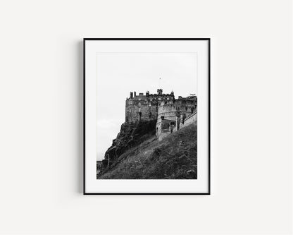 Black and White Edinburgh Castle Print - Departures Print Shop