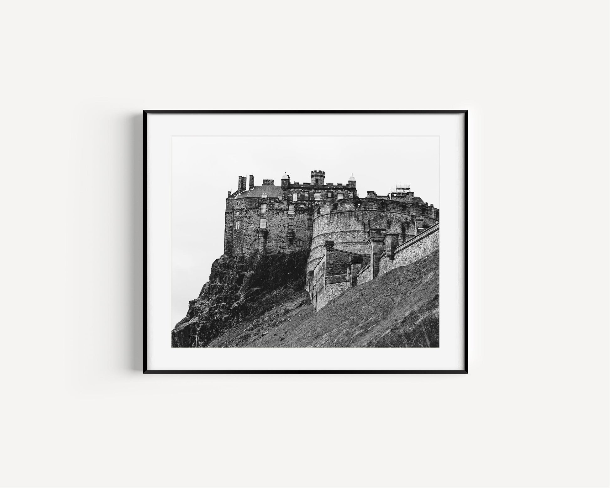 B&W Edinburgh Castle II | Scotland Print - Departures Print Shop