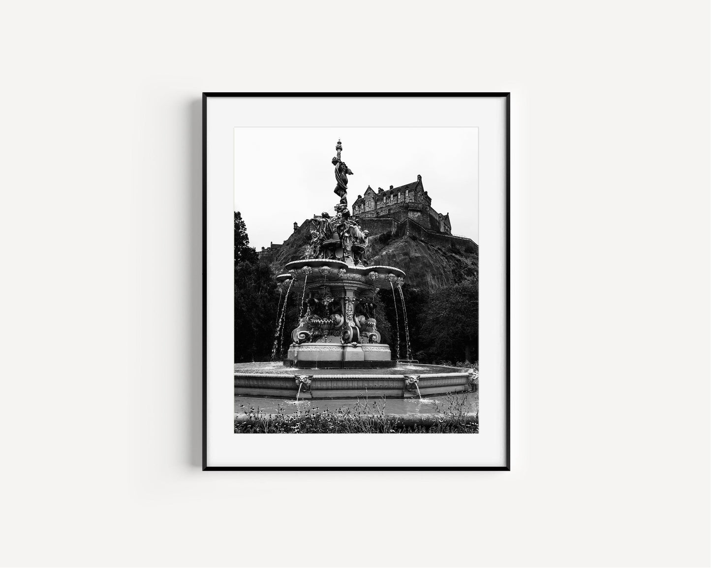 Black and White Edinburgh Castle Print III - Departures Print Shop
