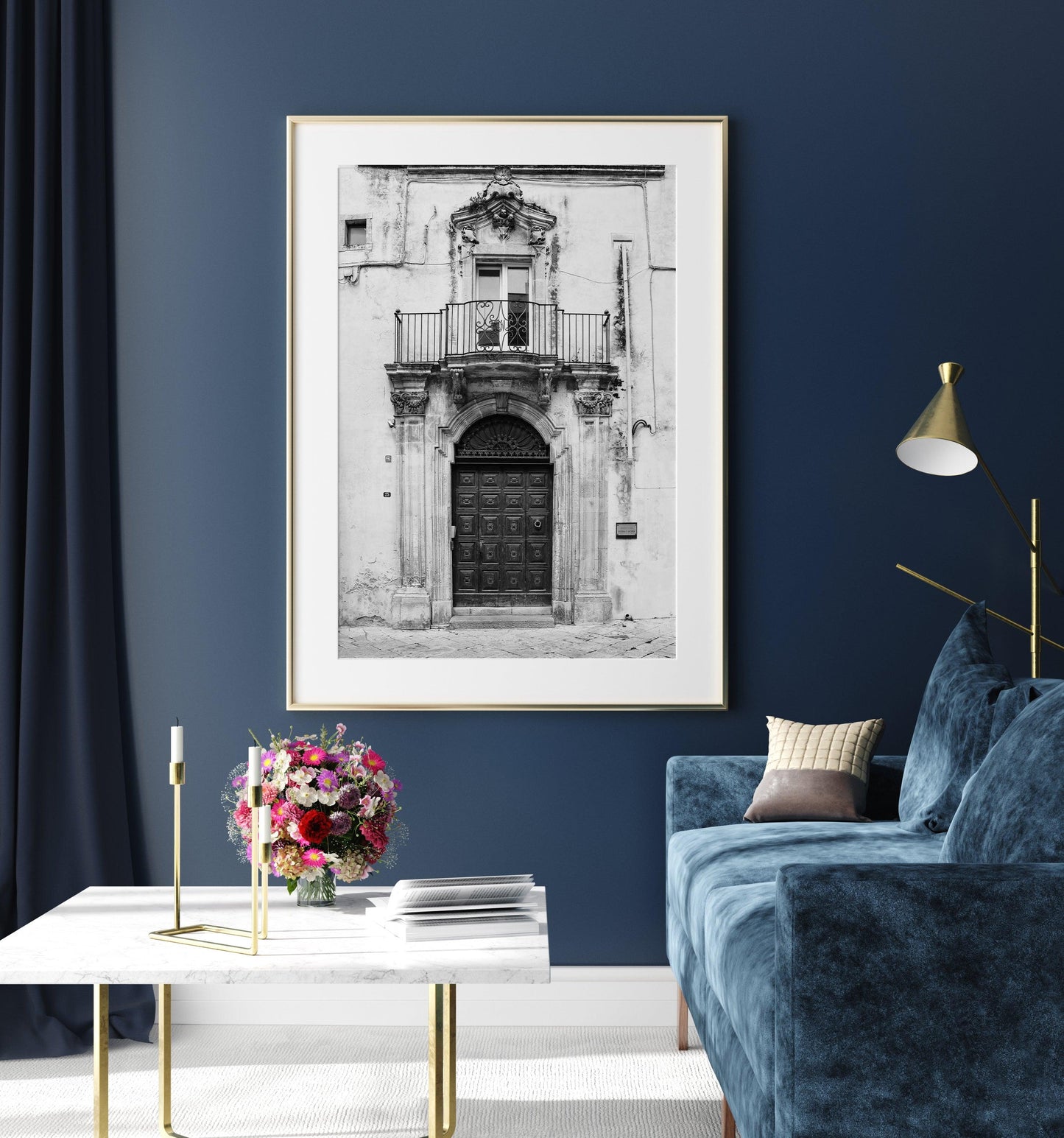 Black and White European Doorway Print | Italy Photography Print - Departures Print Shop