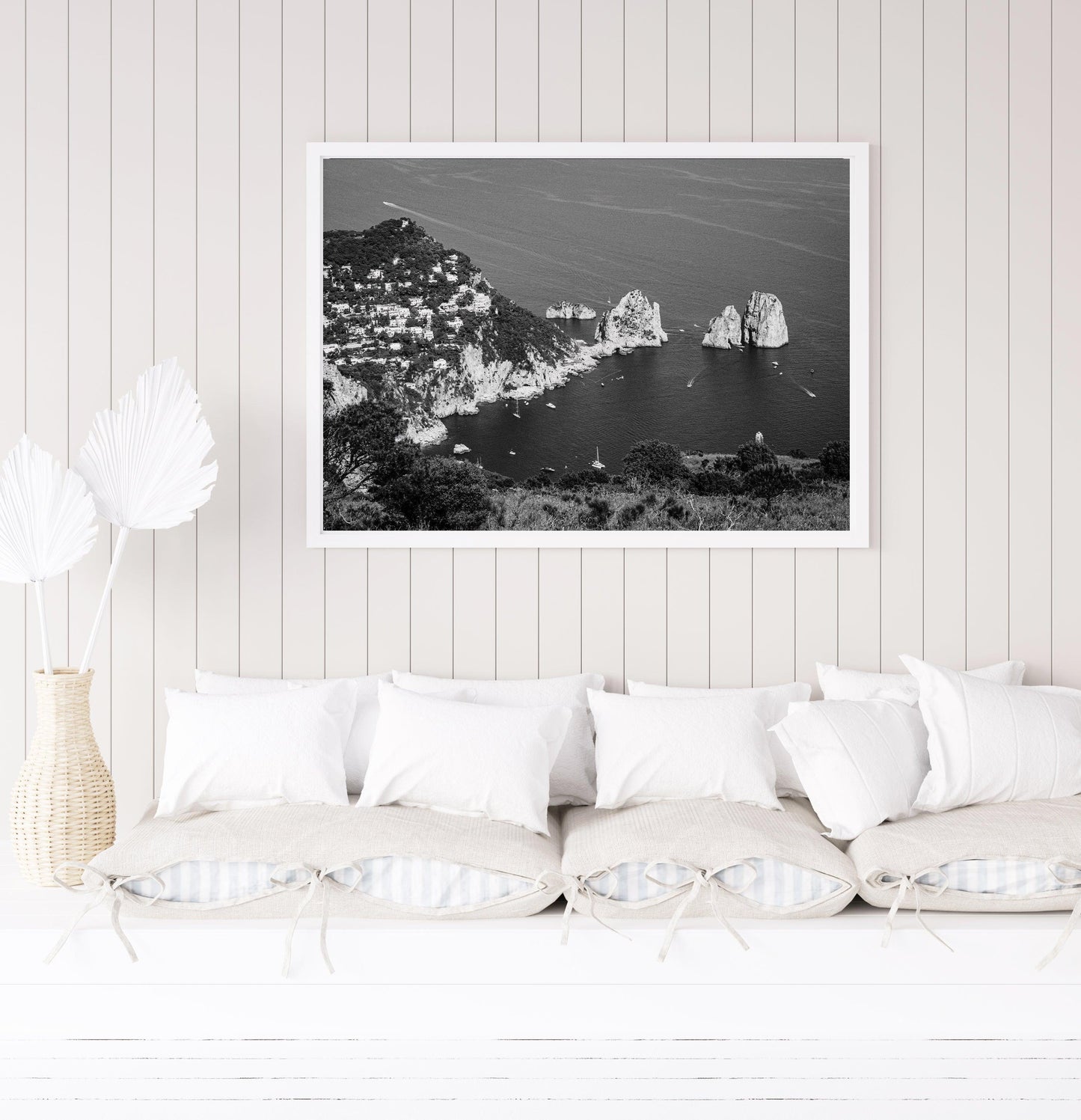 Black and White Faraglioni Rocks II | Capri Italy Photography Print - Departures Print Shop