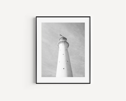 Black and White Gibbs Hill Lighthouse Print - Departures Print Shop