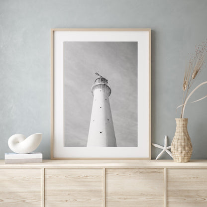 Black and White Gibbs Hill Lighthouse Print - Departures Print Shop