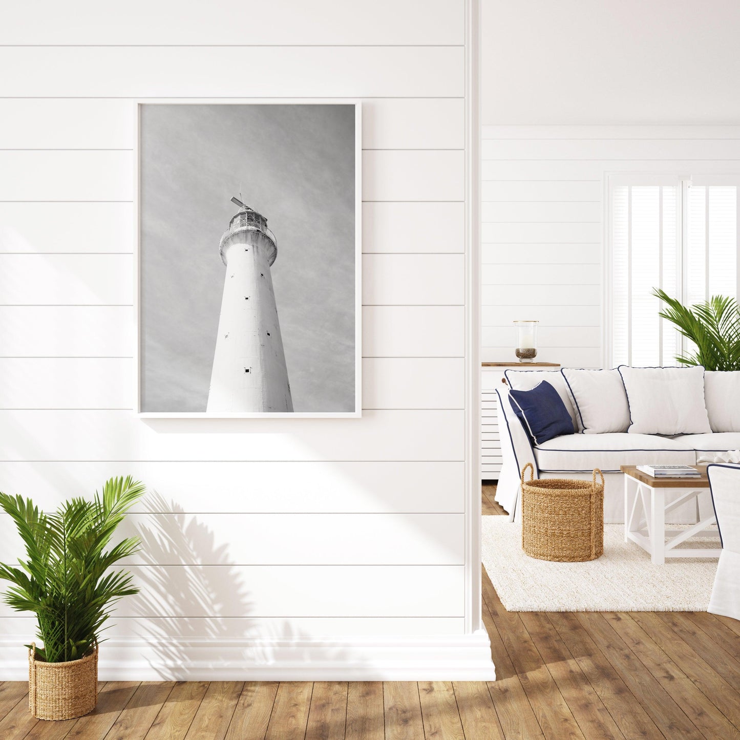 Black and White Gibbs Hill Lighthouse Print - Departures Print Shop