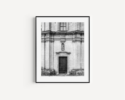 Black and White Italian Doorway Print - Departures Print Shop