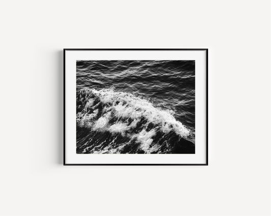 Black and White Ocean Waves Crashing | Beach Photography Print - Departures Print Shop
