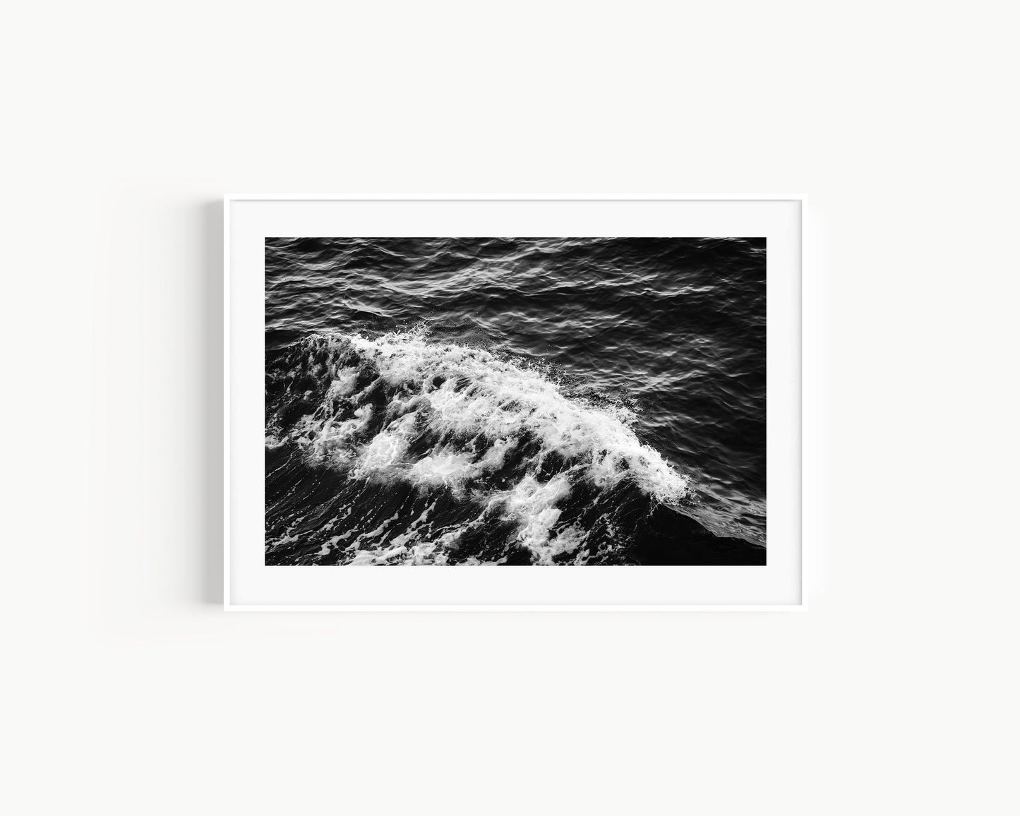 Black and White Ocean Waves Crashing | Beach Photography Print - Departures Print Shop