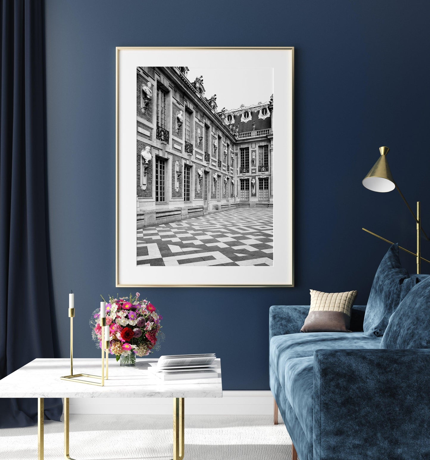 Black and White Versailles Architecture Print II