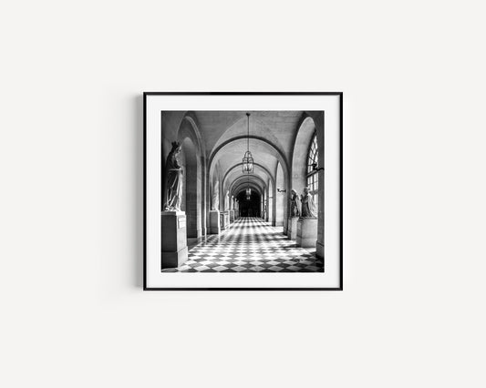 Black and White Palace of Versailles Print | Square Paris Photography Print - Departures Print Shop