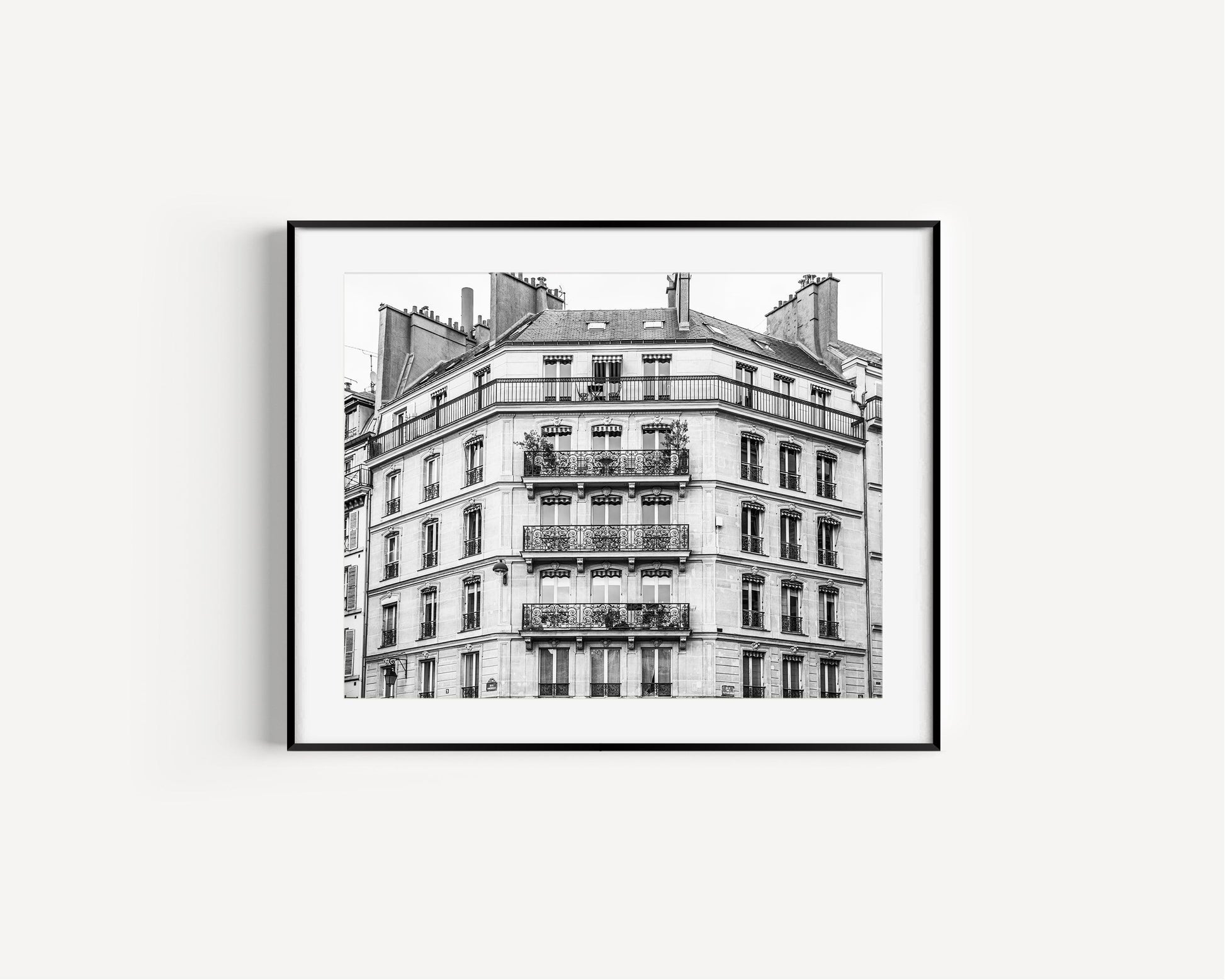 Black and White Paris Architecture Photography Print - Departures Print Shop