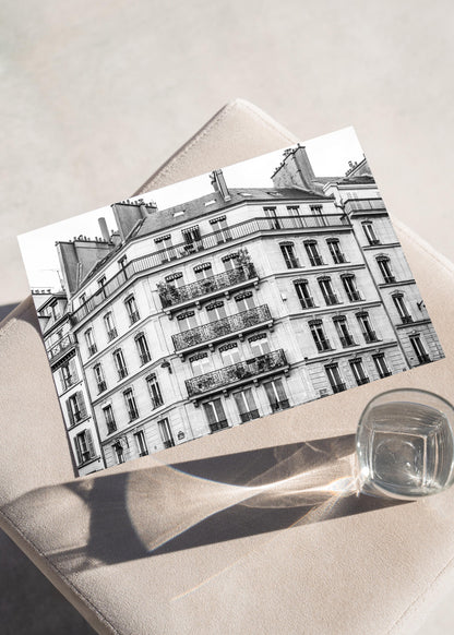 Black and White Paris Architecture Photography Print - Departures Print Shop