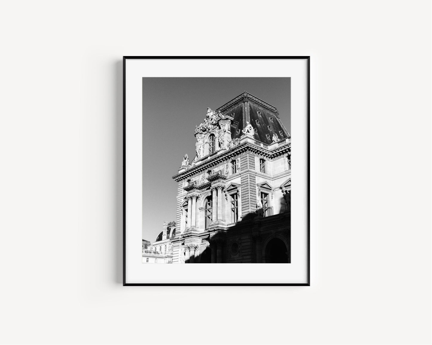 Black and White Louvre Museum Print | Paris Photography Print - Departures Print Shop