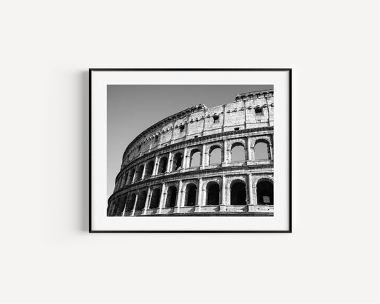 Black and White Roman Colosseum II | Rome Italy Photography - Departures Print Shop