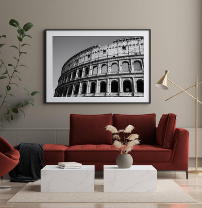 Black and White Roman Colosseum II | Rome Italy Photography - Departures Print Shop