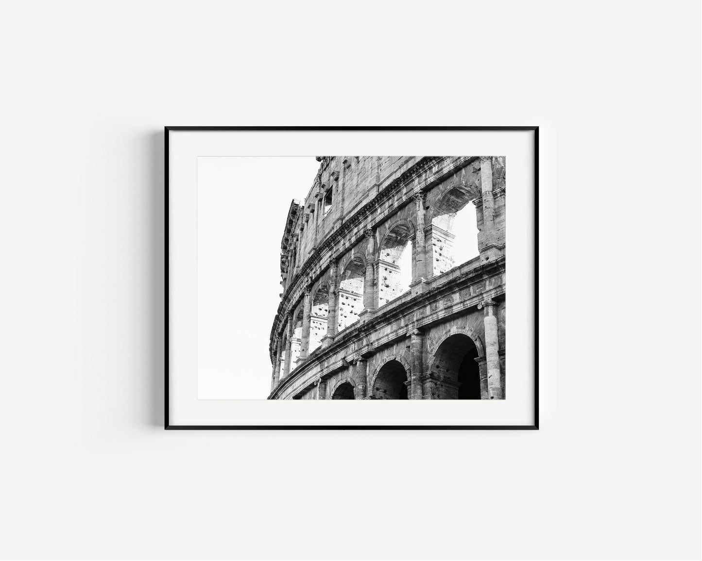 Black and White Roman Colosseum IV | Rome Italy Photography - Departures Print Shop